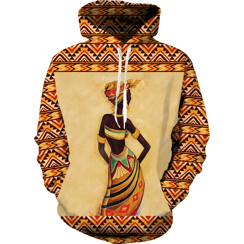 African Woman Hoodie A - Plus Sizes Available