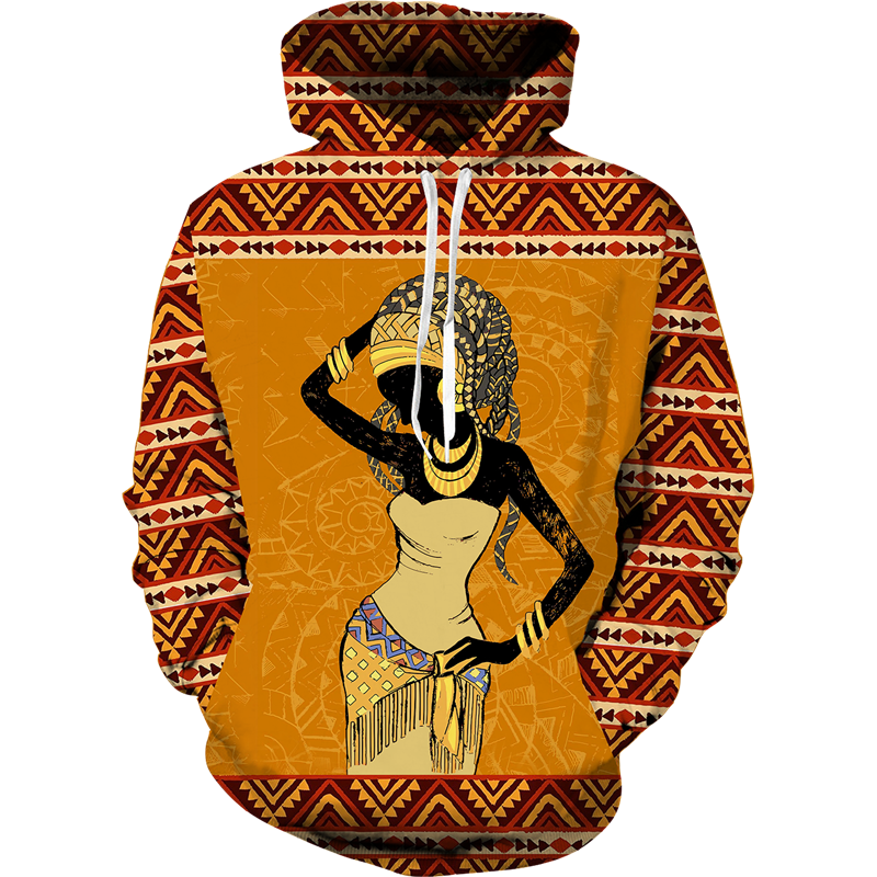 African Woman Hoodie D - Plus Sizes Available