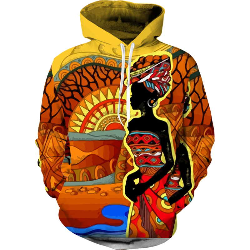 African Woman Hoodie M - Plus Sizes Available