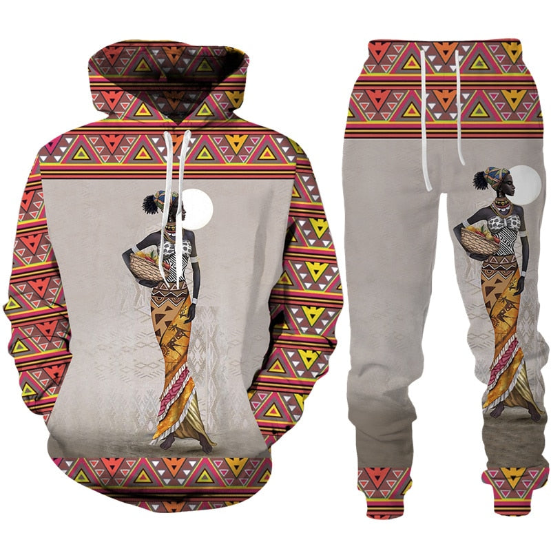 African Woman Tracksuit C - Plus Sizes Available