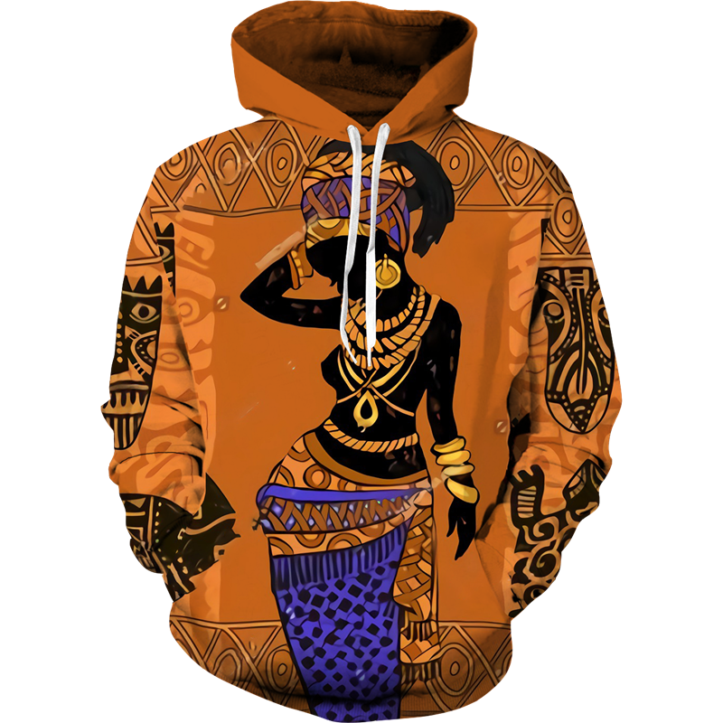 African Woman Hoodie H - Plus Sizes Available