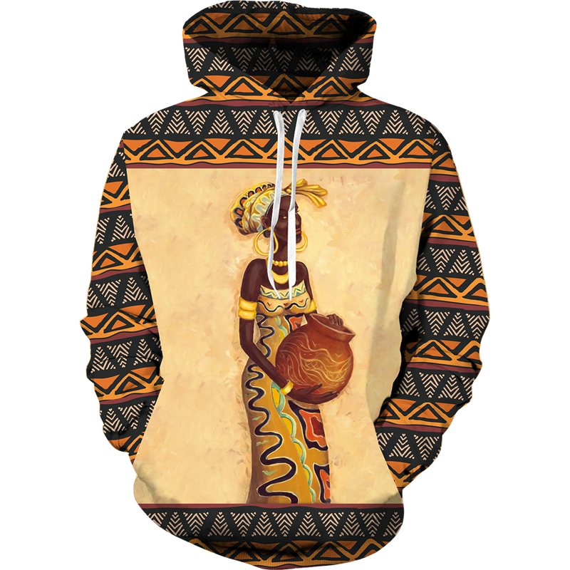 African Woman Hoodie B - Plus Sizes Available