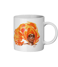 Load image into Gallery viewer, Black Woman in Orange Headwrap Ceramic Mug - FAST UK DELIVERY
