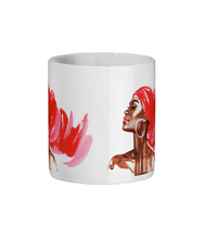 Load image into Gallery viewer, Black Woman in Red Headwrap Ceramic Mug - FAST UK DELIVERY
