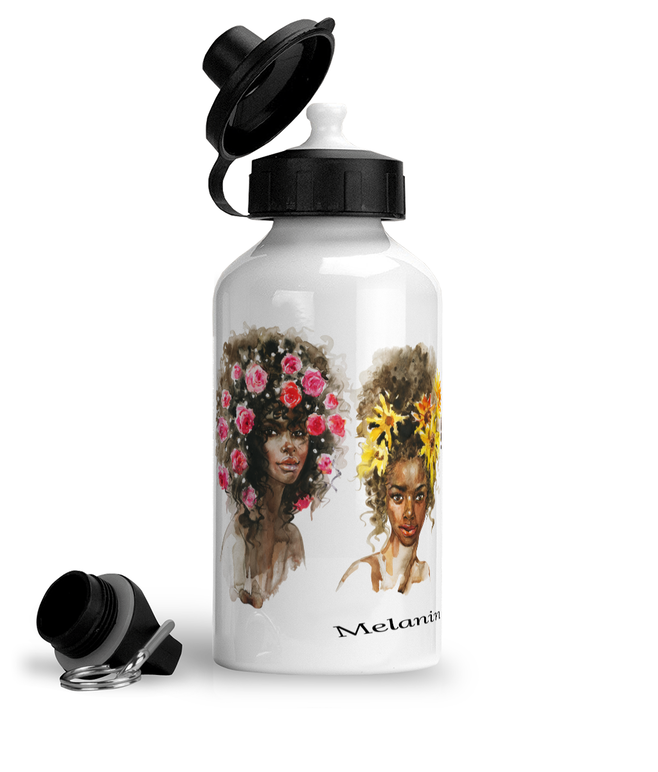EXCLUSIVE - Four African Flower Girls Aluminium Water Bottle - FAST UK DELIVERY