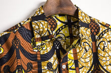 Load image into Gallery viewer, Men&#39;s Short Sleeve Dashiki Print Shirt - Design E
