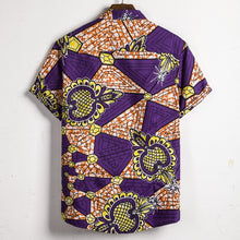Load image into Gallery viewer, Men&#39;s Short Sleeve Dashiki Print Shirt - Design H
