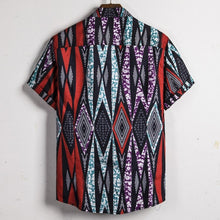 Load image into Gallery viewer, Men&#39;s Short Sleeve Dashiki Print Shirt - Design I
