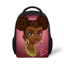 Load image into Gallery viewer, Children&#39;s Black Girl Magic Backpack - Design Q
