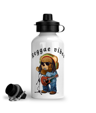 Load image into Gallery viewer, Reggae Vibes Rasta Bear - Aluminium Water Bottle - FAST UK DELIVERY
