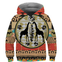 Load image into Gallery viewer, Kids African Print Hoodie - Design Q - For Ages 3 - 14

