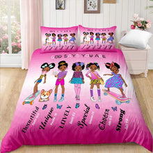 Load image into Gallery viewer, Black Girl Magic Duvet Cover Set - God Says You Are... Design
