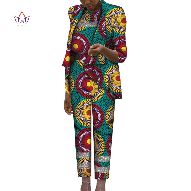 Women's Cotton African Print Suit - Various Colours Available - UK Sizes 8 - 22