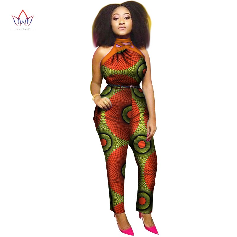Cotton Sleeveless African Print Jumpsuit - Various Colours Available in UK Sizes 8 - 22