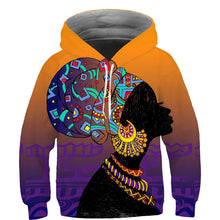 Load image into Gallery viewer, Kids African Print Hoodie - Design R - For Ages 3 - 14
