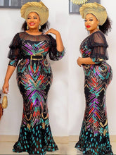 Load image into Gallery viewer, Plus Size Mermaid Sequin Evening Dress
