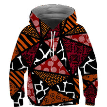 Load image into Gallery viewer, Kids African Print Hoodie - Design I - For Ages 3 - 14
