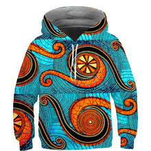 Load image into Gallery viewer, Kids African Print Hoodie - Design G - For Ages 3 - 14
