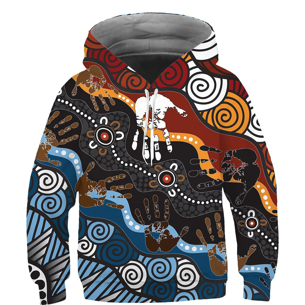 Kids African Print Hoodie - Design C - For Ages 3 - 14