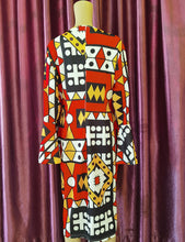 Load image into Gallery viewer, Knee-length African Print V-neck Dress
