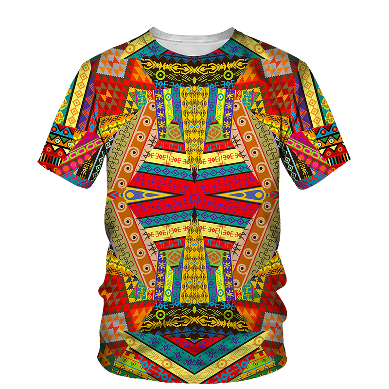 Kids African Print Unisex T-shirt A - Age 3 -14 Years