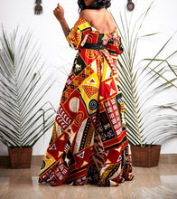 Load image into Gallery viewer, African Print V-neck High-waist Maxi Dress - Also Available in Blue
