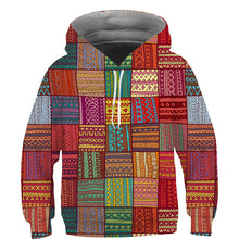 Load image into Gallery viewer, Kids African Print Hoodie - Design K - For Ages 3 - 14
