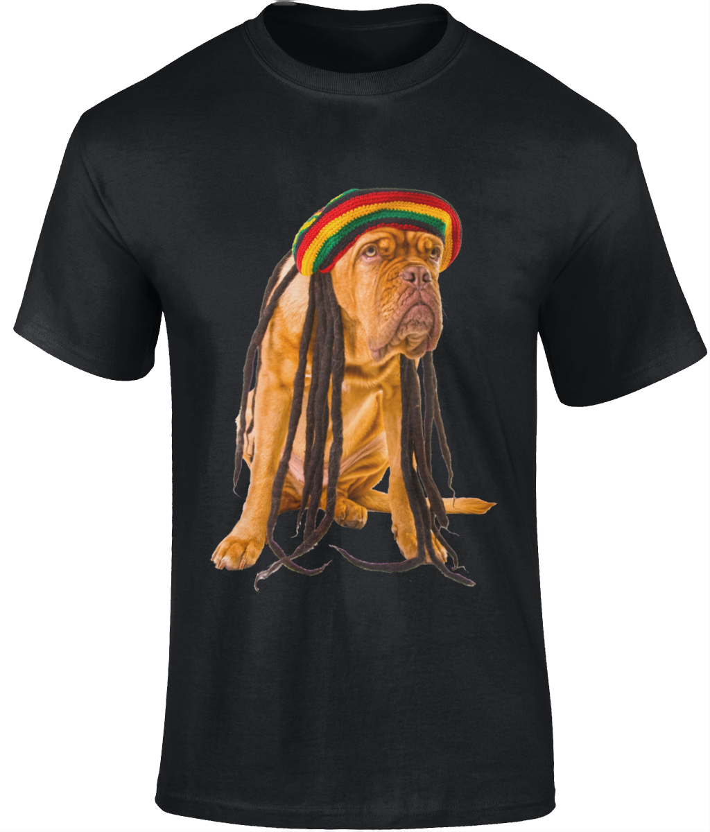 Men's Rasta Dog T-Shirt Design A - Various Colours Available - FAST UK DELIVERY