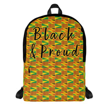 Load image into Gallery viewer, EXCLUSIVE Dashiki Print Black and Proud Backpack
