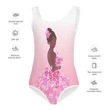 Load image into Gallery viewer, EXCLUSIVE - Pink Nubian Flower Girl Swimming Costume - FAST UK DELIVERY
