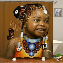 Load image into Gallery viewer, Nubian Girl Waterproof Shower Curtain
