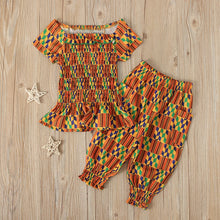 Load image into Gallery viewer, Kids Dashiki Print Top and Trousers set
