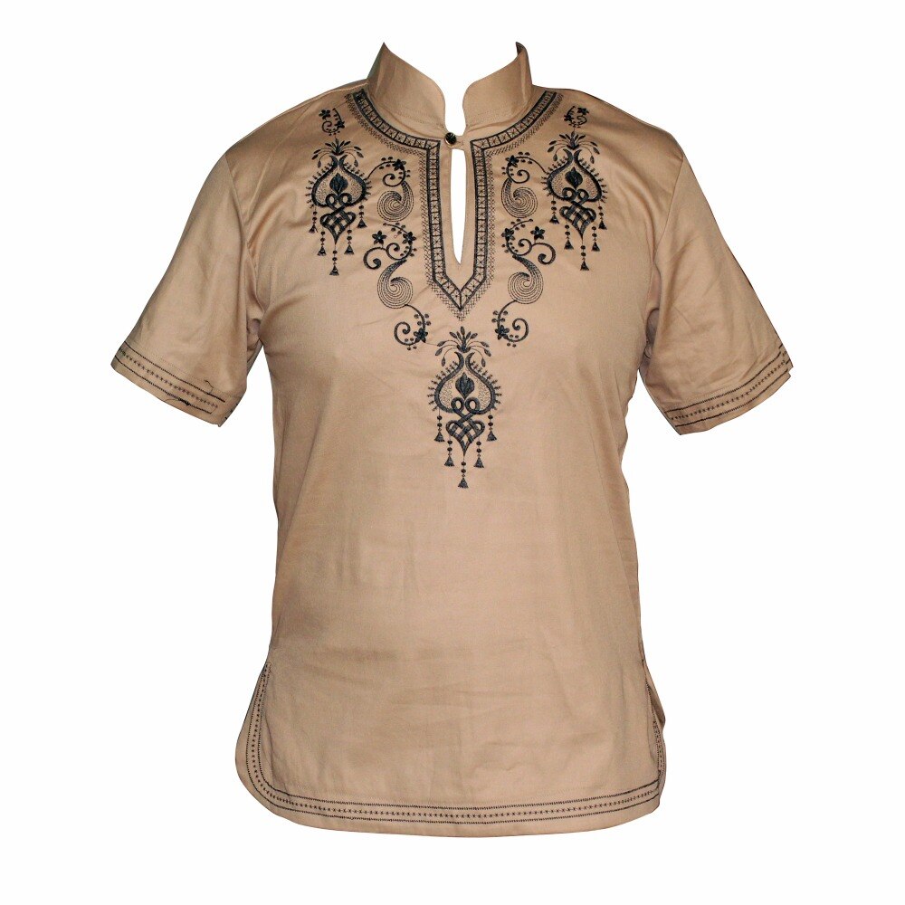 Men's Cotton Embroidered Shirt - Available in 3 Colours