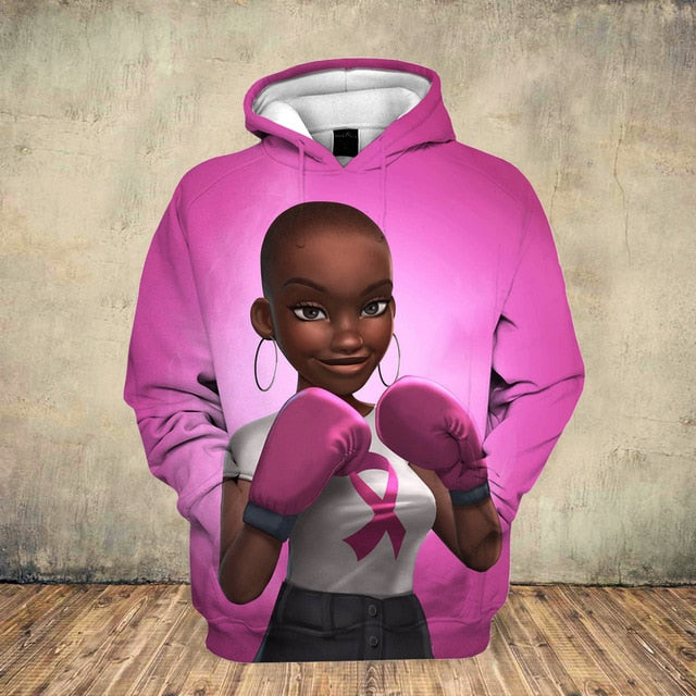 Urban clothing stand up to cancer hoodie from melaninworldplus.com