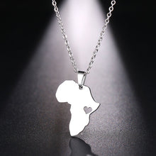 Load image into Gallery viewer, Heart of Africa Pendant Necklace - Available in 3 Colours from melaninworldplus.com
