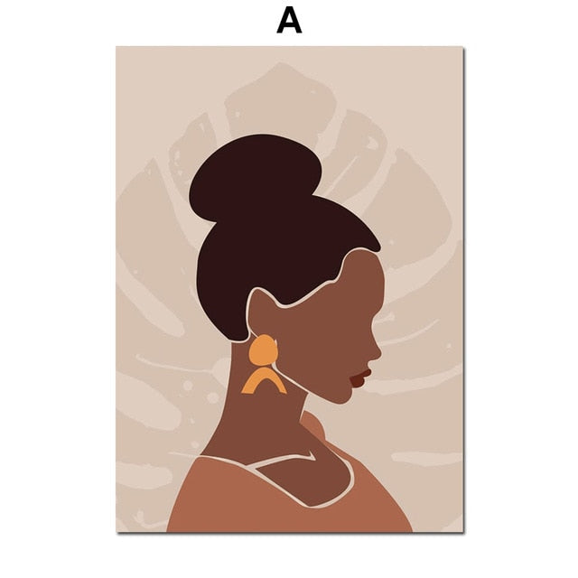 Sophisticated Nubian Women Canvas Prints - Available in Various Designs and Sizes