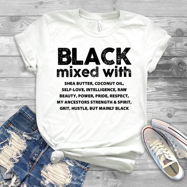 Black Mixed with T-shirt - Available in Various Colours