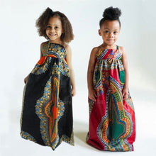 Load image into Gallery viewer, Kids Dashiki Dress and Headband - Available in Red or Black
