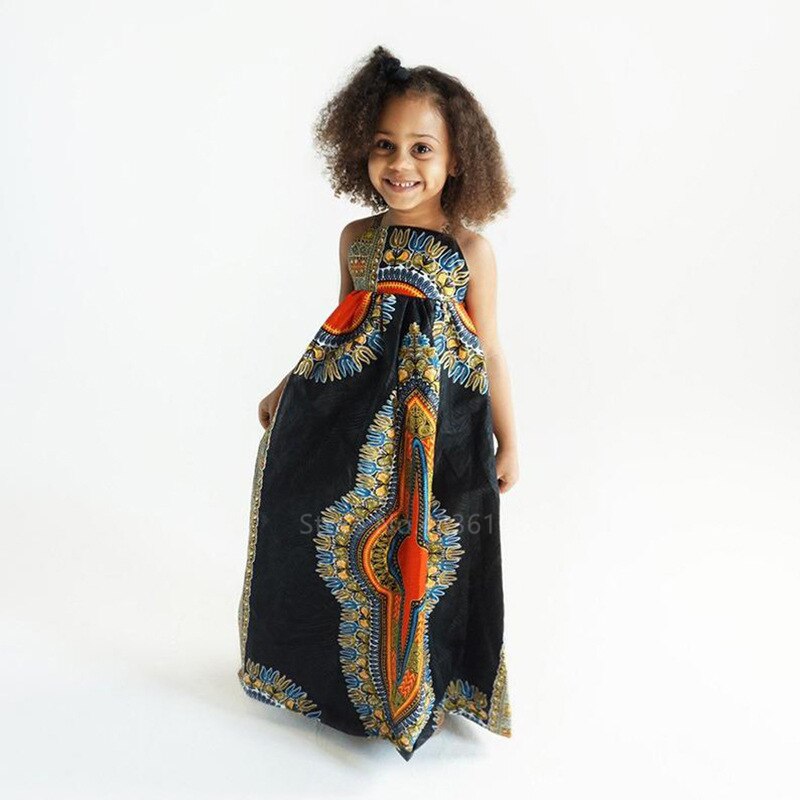 Kids Dashiki Dress and Headband - Available in Red or Black