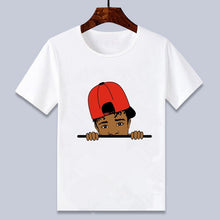 Load image into Gallery viewer, Young Black Boy T-shirt - Red Cap Design
