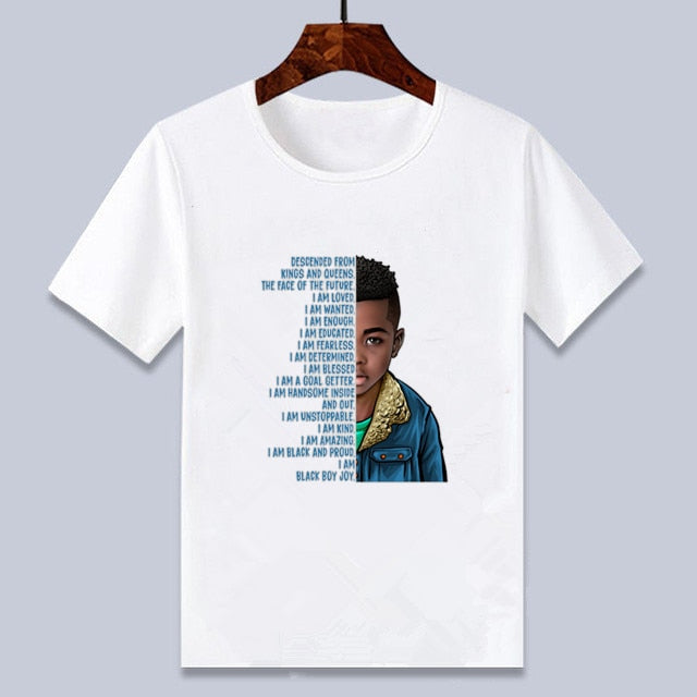 Young Black Boy T-shirt - Inspirational Speech Design