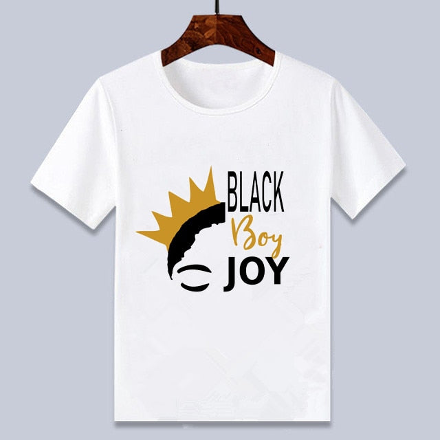Young Black Boy T-shirt - Black Boy Joy Design