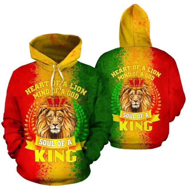 Men's Heart of a Lion - Soul of a King Hoodie