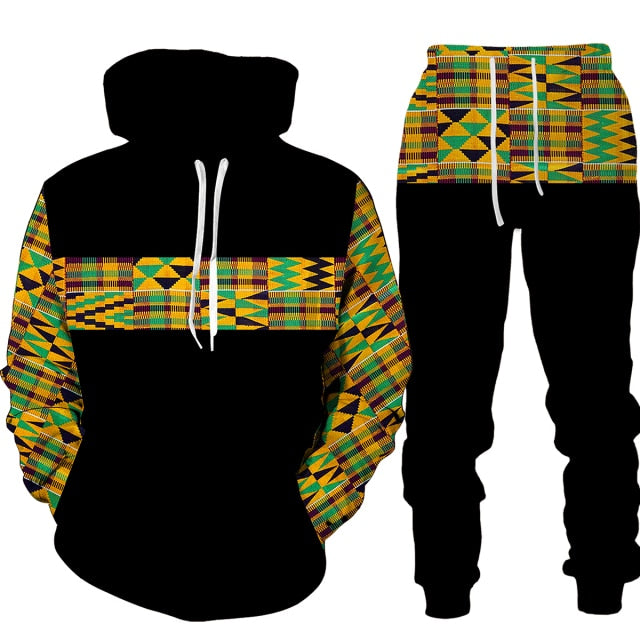 Unisex Dashiki Print Tracksuit - Available in Various Colours