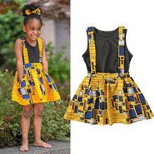 Load image into Gallery viewer, Girl&#39;s Yellow Geometric Detail Outfit - Dress Also Available
