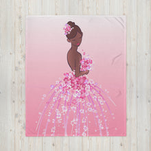 Load image into Gallery viewer, EXCLUSIVE - Pink Nubian Flower Girl Throw Blanket - FAST UK DELIVERY
